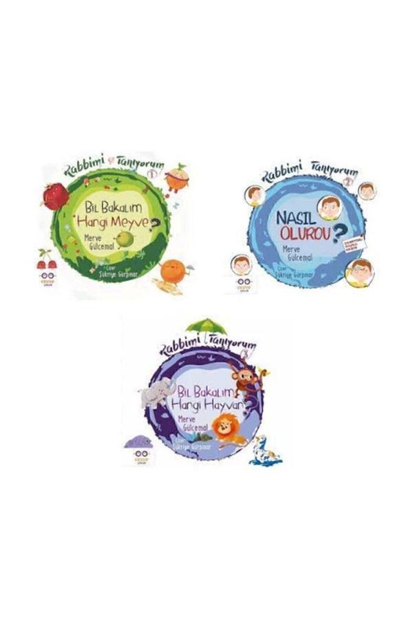 Rabbimi Tanıyorum 3 Kitap Set Merve Gülcemal - Hangi Meyve - Nasıl Olurdu? - Hangi Hayvan - Cezve Çocuk - Image 1