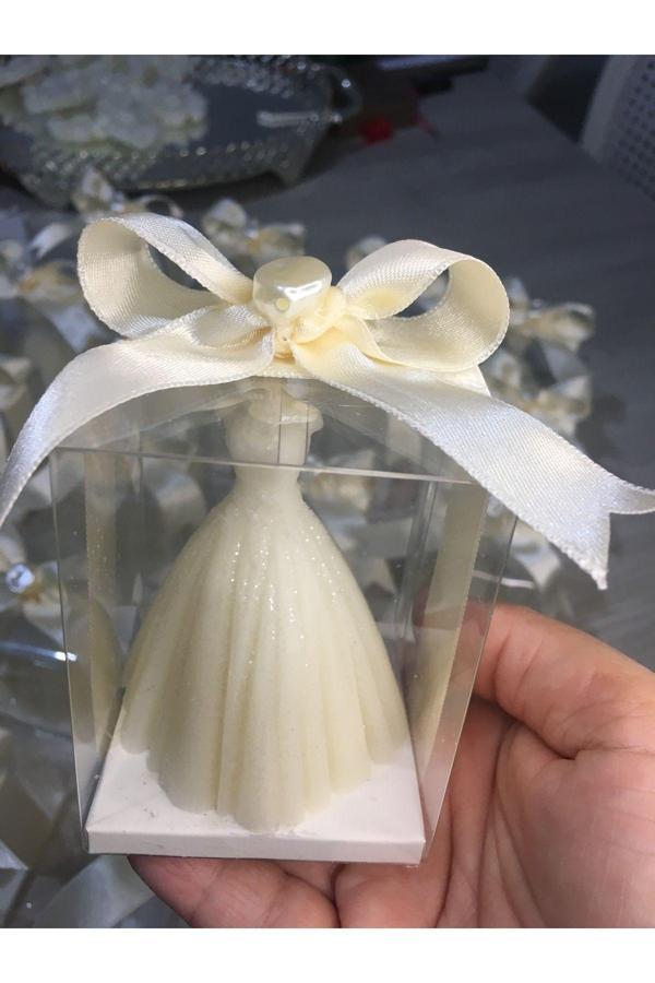 Opulent Accessories Prenses Gelin Kutulu Hediyelik Mum 20 Adet Düğün,Nişan,Söz,Nikah,Kına Hediyesi,Doğumgünü,Bebekmevlüd - Image 1