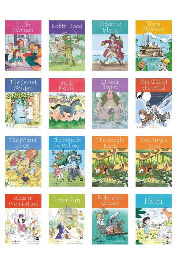 8-13 Yaş İngilizce Çocuk Klasikleri Hikaye Seti 16lı/English Stories For Children/Okuma Takip Ayracı - İş Bankası Kültür Yayınları - Image 1
