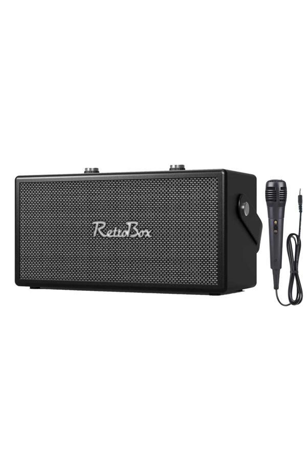 Acl Acs-19 Retro Müzik Kutusu Bluetooth 5.0 Hoparlör Kablolu Mikrofonlu Karaoke Destekli 20W Ses Sis - Image 1