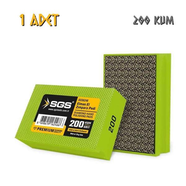 SGS Islak ve Kuru Elmas El Zımpara Pedi - 200 Kum - 1 Adet - Image 1
