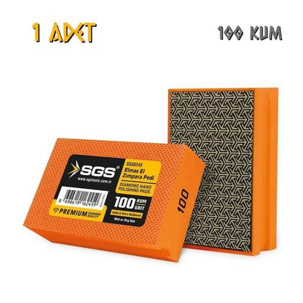 SGS Islak ve Kuru Elmas El Zımpara Pedi - 100 Kum - 1 Adet - Image 1