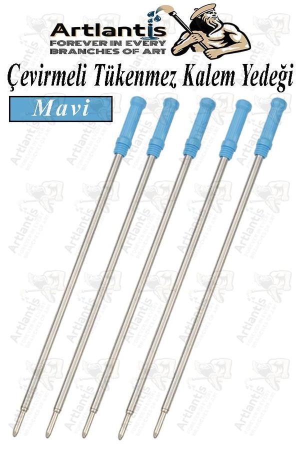 Çevirmeli Tükenmez Kalem Yedeği 5 Adet Tükenmez Kalem İçi Yedek Metal Tükenmez Kalem İçi Okul Ofis Jel Kalem İçi - Image 1