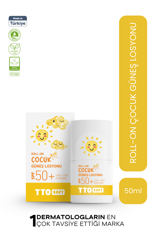 TTO Soft Roll-on Çocuk Güneş Losyonu 50+SPF  - Image 1