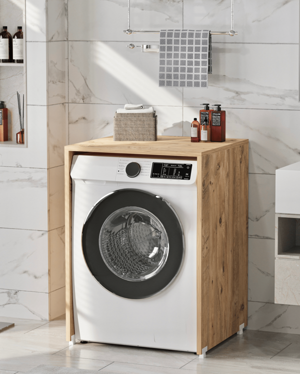 Reyo Enda Home Çamaşır Makinesi Dolabı 89x65 cm Atlantik Çam - Image 1