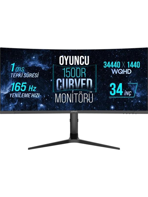 Warp WRP34-165-B 34" 1 ms Curved Oyuncu Monitörü - Image 1