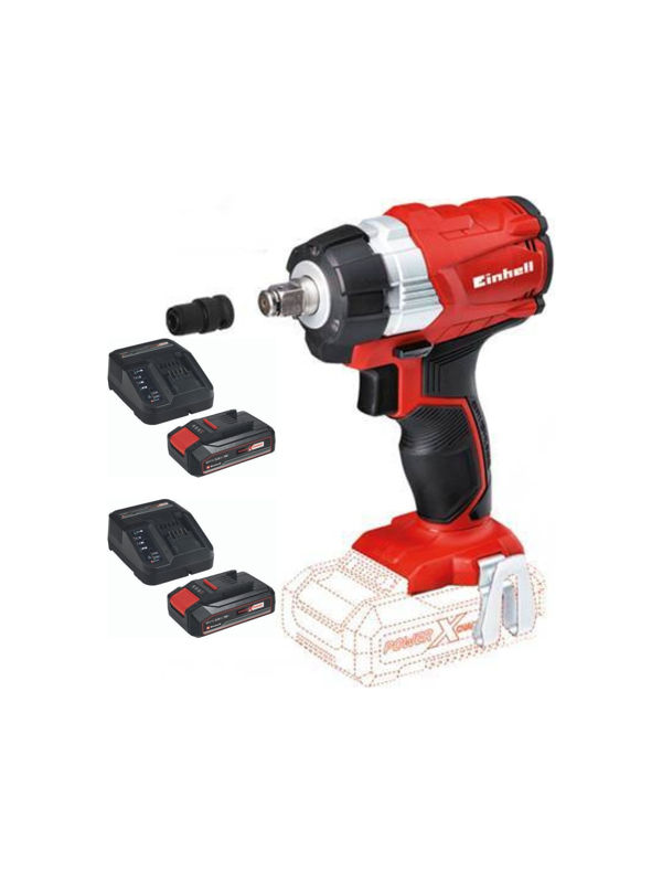 Einhell TE-CW 18 Li BL-Çift Akülü 5.2 Ah Darbeli Somun Sıkma Makinesi - Image 1