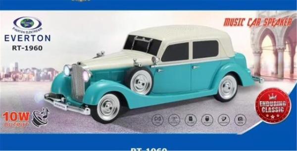 EVERTON RT-1960 Emerald (Zümrüt Yeşi)l Arabalı  Bluetooth Fm-Usb-Tf-Aux Şarjlı Nostaljik Radyo - Image 1