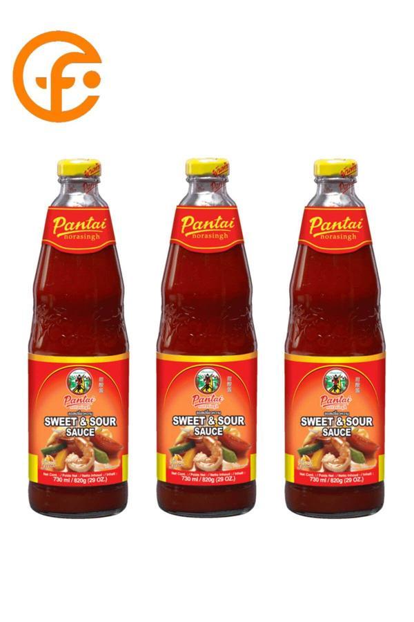 Pantai - Sweet & Sour Sos 3’Lü Paket | 3 X 730 Ml | Tatlı Ekşi Tayland Sosu | Vegan Uyumlu - Image 1