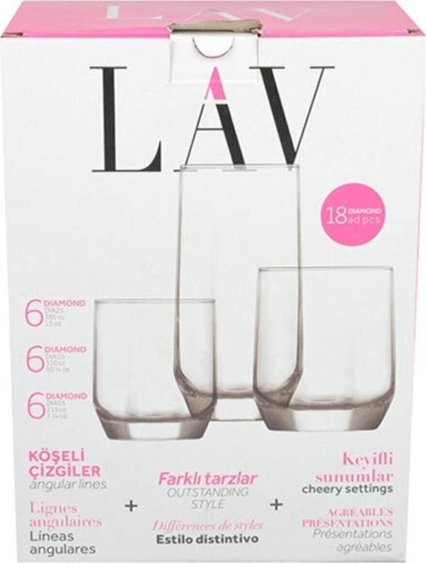 LAV Diamond Bardak Takımı 18 Parça Fma05058 - Image 1