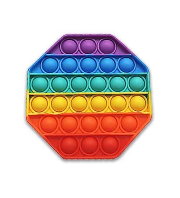 Pop It Duyusal Zihinsel Oyuncak  ( Rainbow Renk, Sekizgen ) - Image 1
