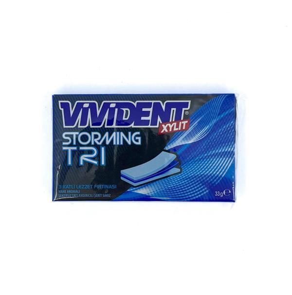 Vivident Storming XYLT TRI - Nane Aromalı Şekersiz Tatlandırıcılı Şerit Sakız - Image 1