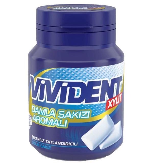 Vivident Damla Sakızı Aromalı Şekersiz-Tatlandırıcılı Draje Sakız Kutu 67g - Image 1