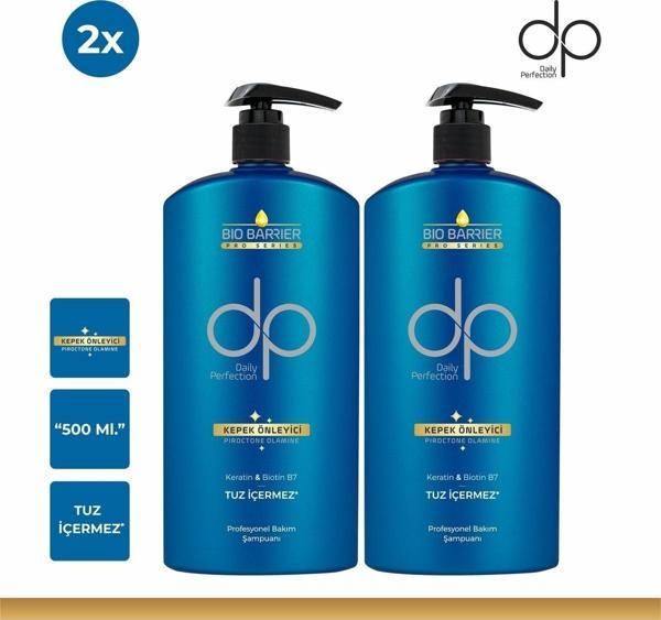 DP Daily Perfection Bio Barrier Şampuan Kepek Önleyici Şampuan 2 Adet 500 ml - Image 1