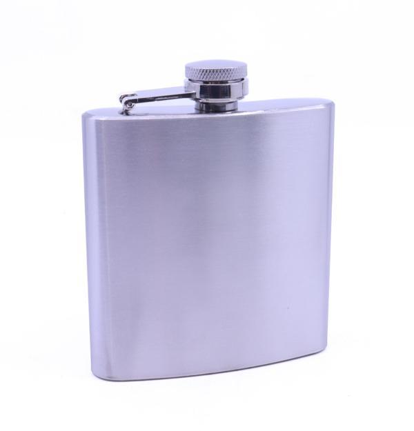 Paslanmaz Çelik Cep Matarası - Hip Flask 6 OZ - Image 1