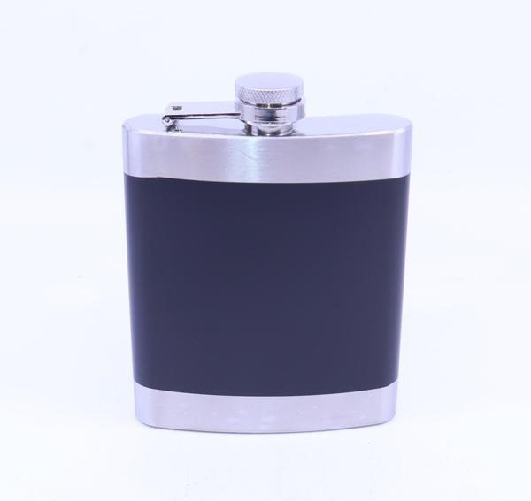 Siyah - Krom  Cep Matarası-Flask 7 OZ - Image 1
