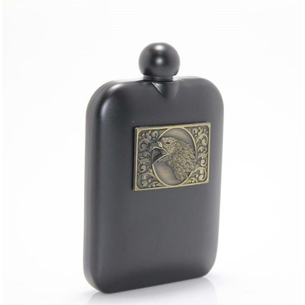 Kartal Desenli Paslanmaz Çelik Cep Matarası 6 oz (178ml) - Image 1