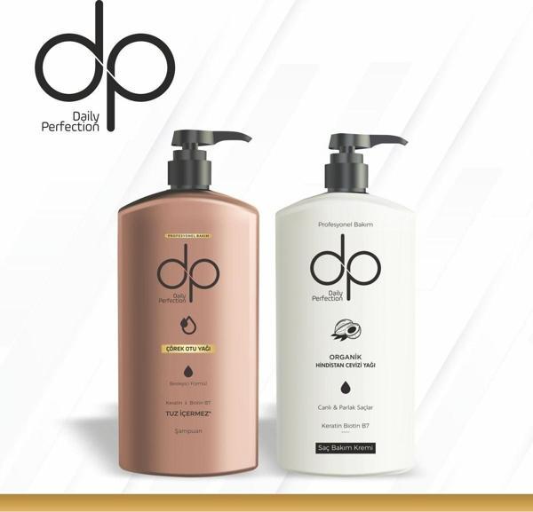 dp Daily Perfection 1 Adet Çörek Otu Yağı Şampuan(500 Ml) 1 Adet Saç Kremi Hindistan Cevizi(500 Ml) Set - Image 1