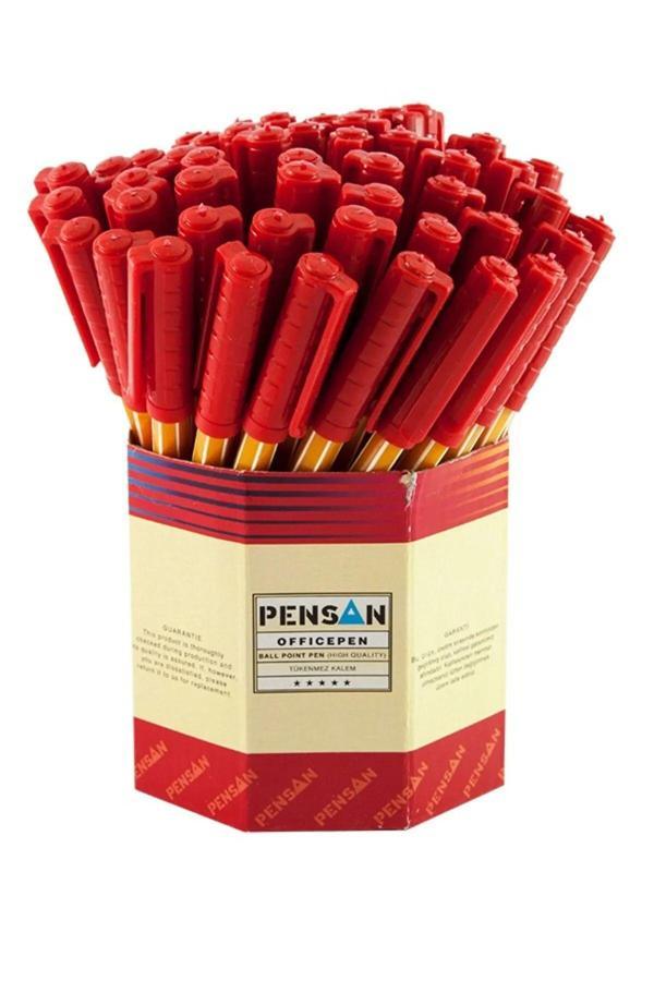 Pensan 10 Adet Tükenmez Kalem Ofispen Mavi Kırmız Siyah - Image 1