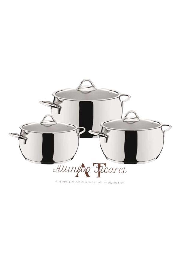 Remetta Serena Silver 6 Parça Çelik Tencere Seti Altptic - Image 1