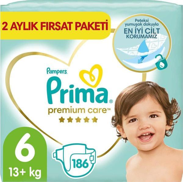Prima Bebek Bezi Premium Care 6 Beden 186 Adet 2 Aylık Fırsat Paketi - Image 1