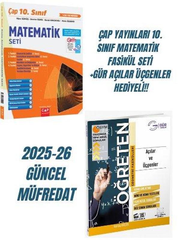 ÇAP YAYINLARI 10. SINIF MATEMATİK FASİKÜL SETİ +GÜR AÇILAR ÜÇGENLER  HEDİYELİ!! - Çap Yayınları - Image 1