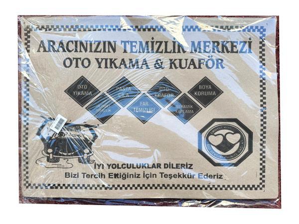 Baskılı Kraft Oto Araç Araba Paspas Kağıdı - 35x50 Cm. - 50 Adetlik 3 Paket - Image 1