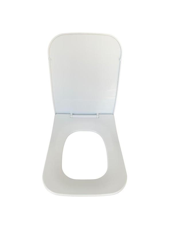 Plastik Kare Soft Klozet Kapağı  K2 – Dayanıklı, Hijyenik, Kolay Montajlı,  (44x36 cm) - Image 1