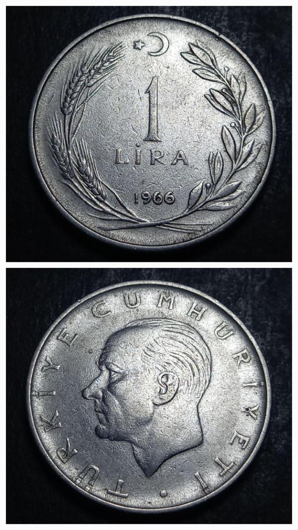Escoines 3996368a918108fdec 1966 1 lira çt+ - Image 1