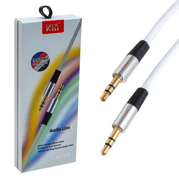 3.5 MM 1.2 METRE ERKEK/ERKEK BEYAZ STEREO AUX KABLO (2818) - Image 1