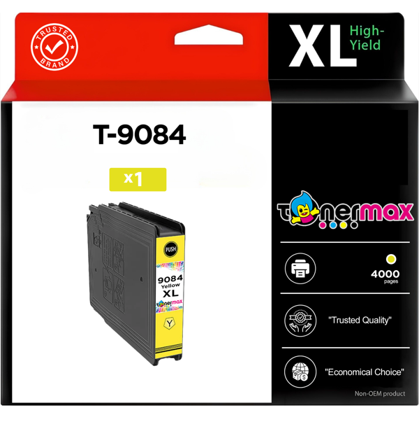 Epson T-9084 Sarı Muadil Kartuş - Yüksek Kapasiteli / Epson WorkForce Pro WF-6090DTWC/WF-6090D2TWC/WF-6590DWF/WF-6590DTW - Image 1
