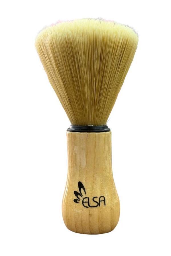 ELSA Premium Büyük Boy Ense Fırçası Açık Renk Ahşap Sap 16 cm - Image 1