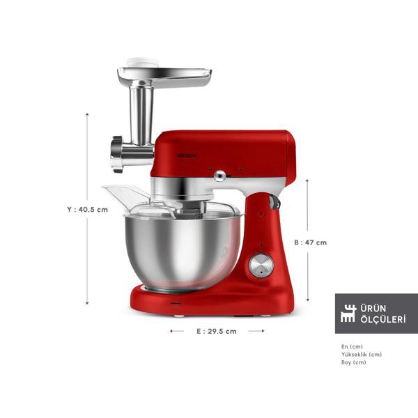 Karaca Multicast Plus Döküm Hamur Yoğurma Makinesi Red 5L - Image 1