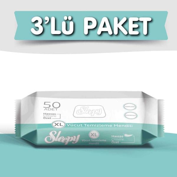 Sleepy 3'Lü Vücut Temizleme 50 Adet 150 Yaprak - Image 1