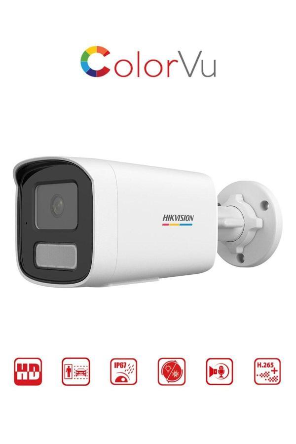 Hikvision Ds-2Cd1T47G2H-Lıuf/Sl - 4Mp Colorvu + Smart Hybrid Light Bullet Network Kamera - Image 1