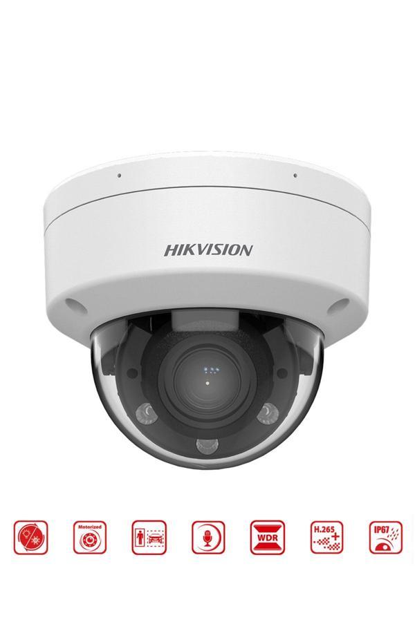 Hikvision 4Mp Smart Hybrit Light Motorize Varifokal Lensli Dome Kamera 120Db Wdr (Dahili Mikrofon) - Image 1