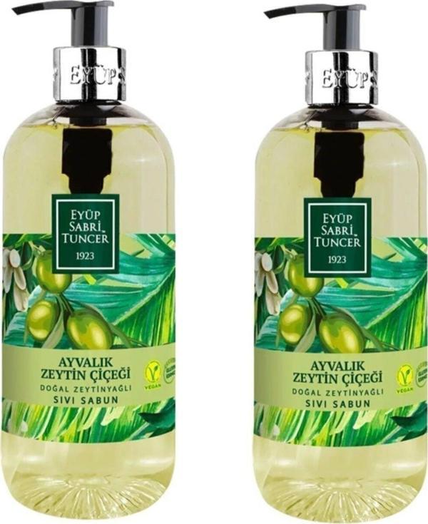 Eyüp Sabri Tuncer Ayvalık Zeytin Çiçeği Doğal Zeytinyağlı Sıvı Sabun 500 ml X 2 Adet - Image 1