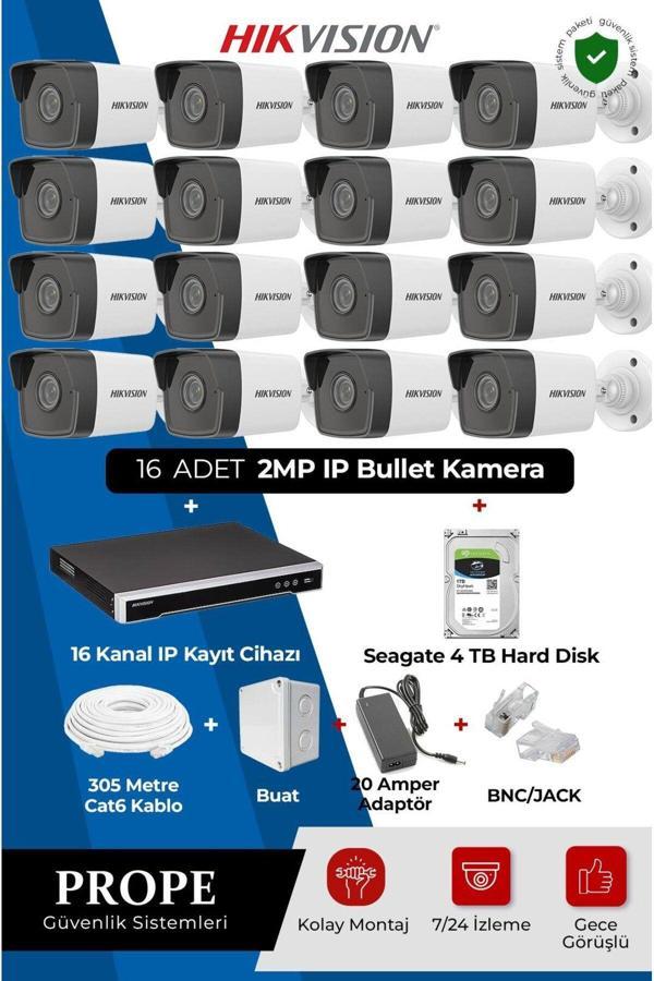 Hikvision 16 Kamerali Bullet Full Si̇Stem Paketi̇ - Image 1
