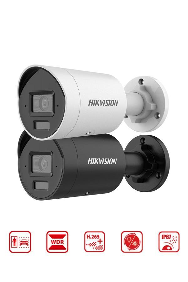 Hikvision 8M Smart Hybrit Light Mini Bullet Camera Acusens & Full Metal & Vca&120Db Wdr (Dahili Mikrofon)Beyaz - Image 1