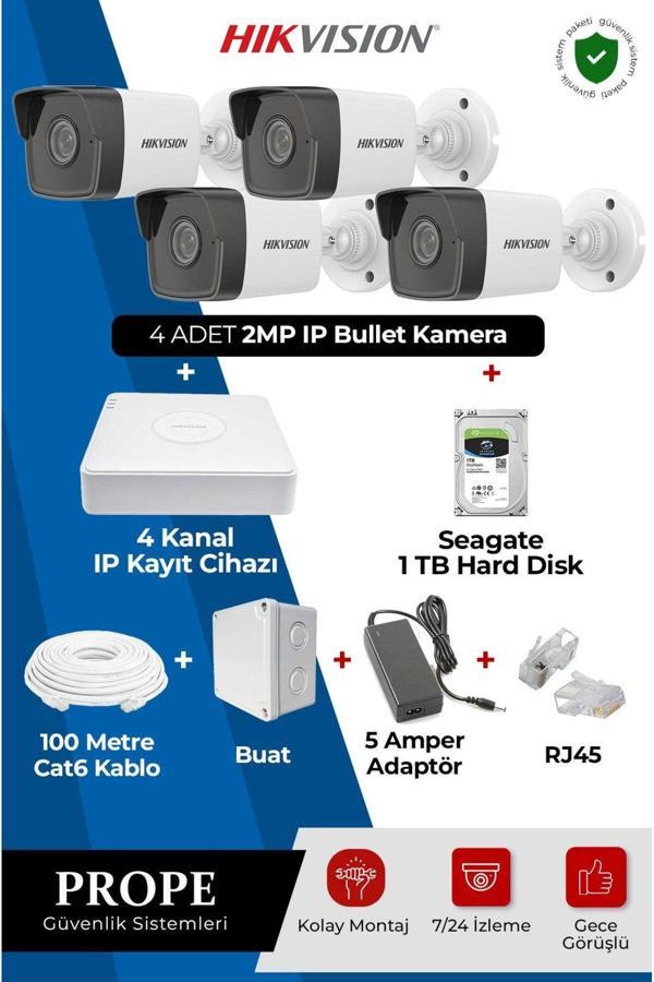 Hikvision 4 Kameralı Bullet Full Sistem Paketi - Image 1