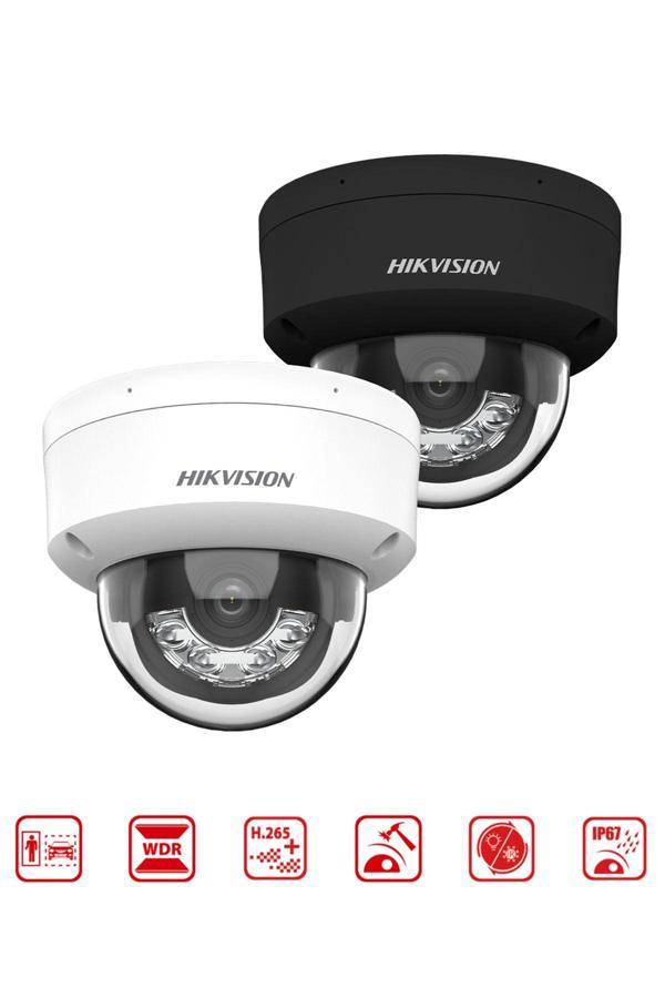 Hikvision 8M Smart Hybrit Light Dome Camera Acusens & Full Metal & Vca &120Db Wdr (Dahili Mikrofon) Beyaz - Image 1