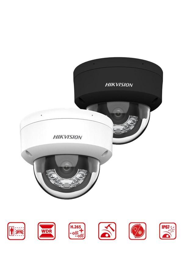 Hikvision 4M Smart Hybrit Light Dome Network Kamera Acusens & Full Metal & Vca &120Db Wdr (Beyaz) - Image 1