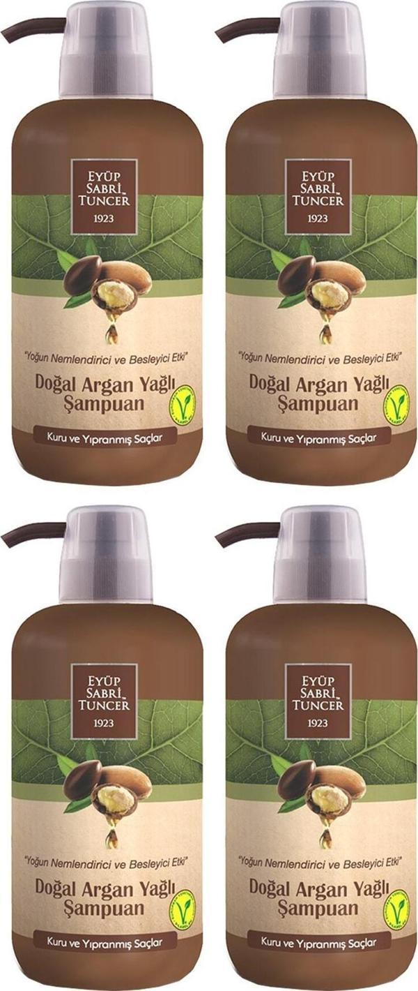 Eyüp Sabri Tuncer Doğal Argan Yağlı Şampuan 600 Ml X 4 Adet - Image 1