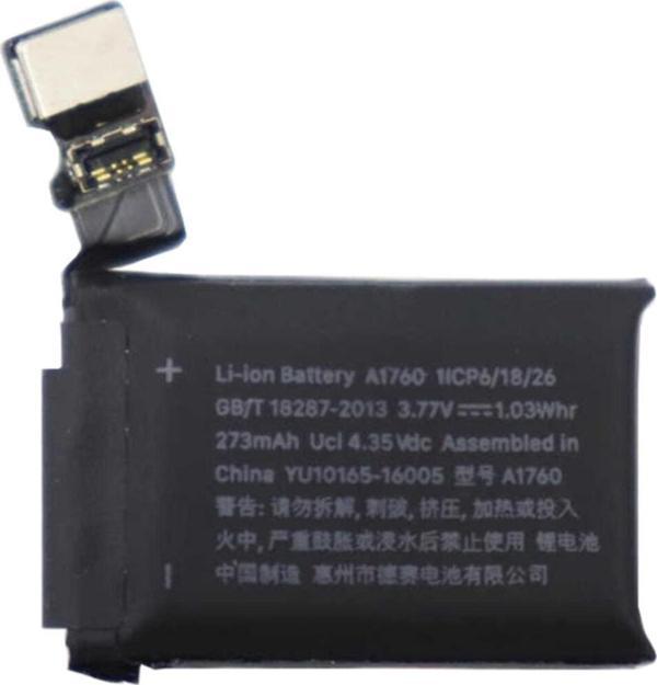Coverzone Apple Smart Watch Uyumlu A1760 S2 38mm 3.77v 273 Mah Akıllı Saat Pili Batarya - Image 1