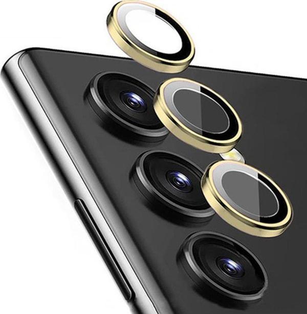 Coverzone Galaxy S23 Plus Ile Uyumlu Kamera Lens Koruyucu Ineffable Kamera Lens Koruma Gold - Image 1