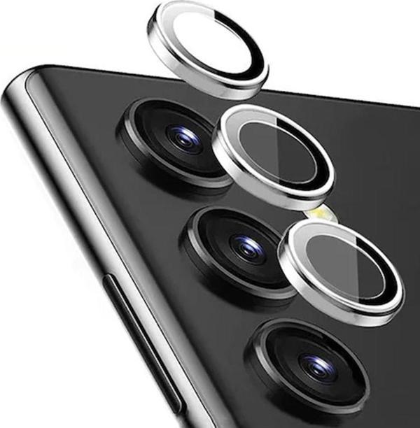 Coverzone Galaxy S23 Plus Ile Uyumlu Kamera Lens Koruyucu Ineffable Kamera Lens Koruma Gümüş - Image 1