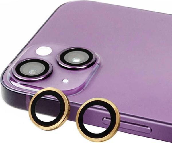 Coverzone Iphone 14 Ile Uyumlu Profesyonel Kamera Lens Koruma Camcov Gold - Image 1