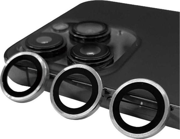 Coverzone Iphone 14 Pro Max Ile Uyumlu Profesyonel Kamera Lens Koruma Camcov Gümüş - Image 1