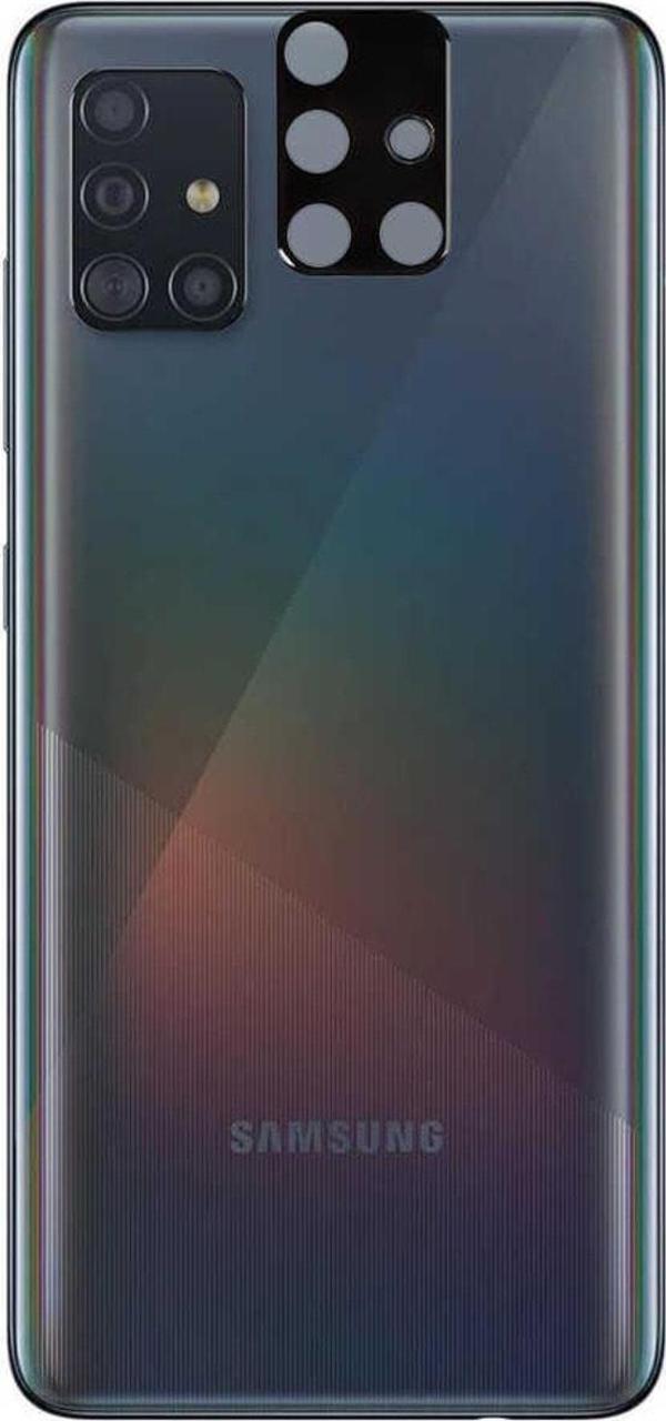 Coverzone Samsung Galaxy A51 Ile Uyumlu 3d Kamera Lens Koruma Z-panoply Tam Kaplayan Kamera Koruma Siyah - Image 1