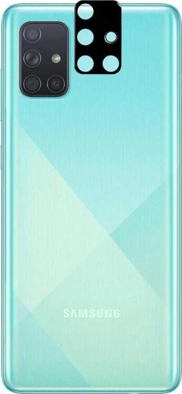 Coverzone Samsung Galaxy A71 Ile Uyumlu 3d Kamera Lens Koruma Z-panoply Tam Kaplayan Kamera Koruma Siyah - Image 1